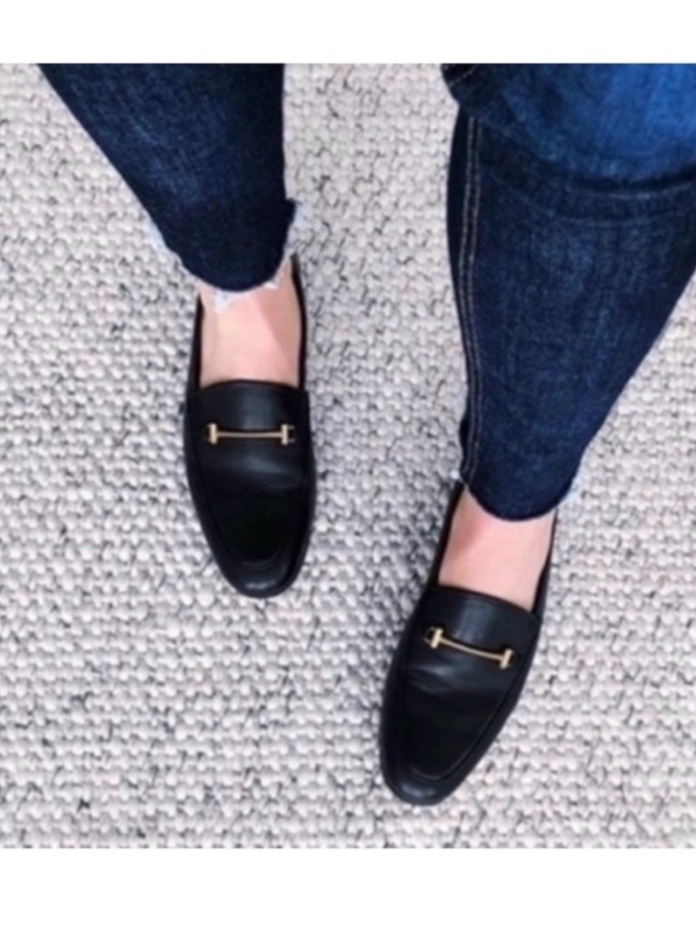 ❤️ Sam Edelman Loraine Lior Loafer Flats black leather 7.5